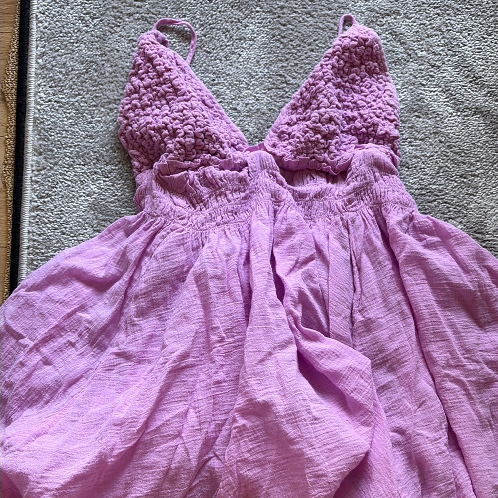 Lavender Textured Summer Dress